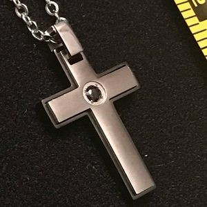 🎉🎊HOST PICK🎊🎉 Brand New, Cross with CZ Pendant on Necklace